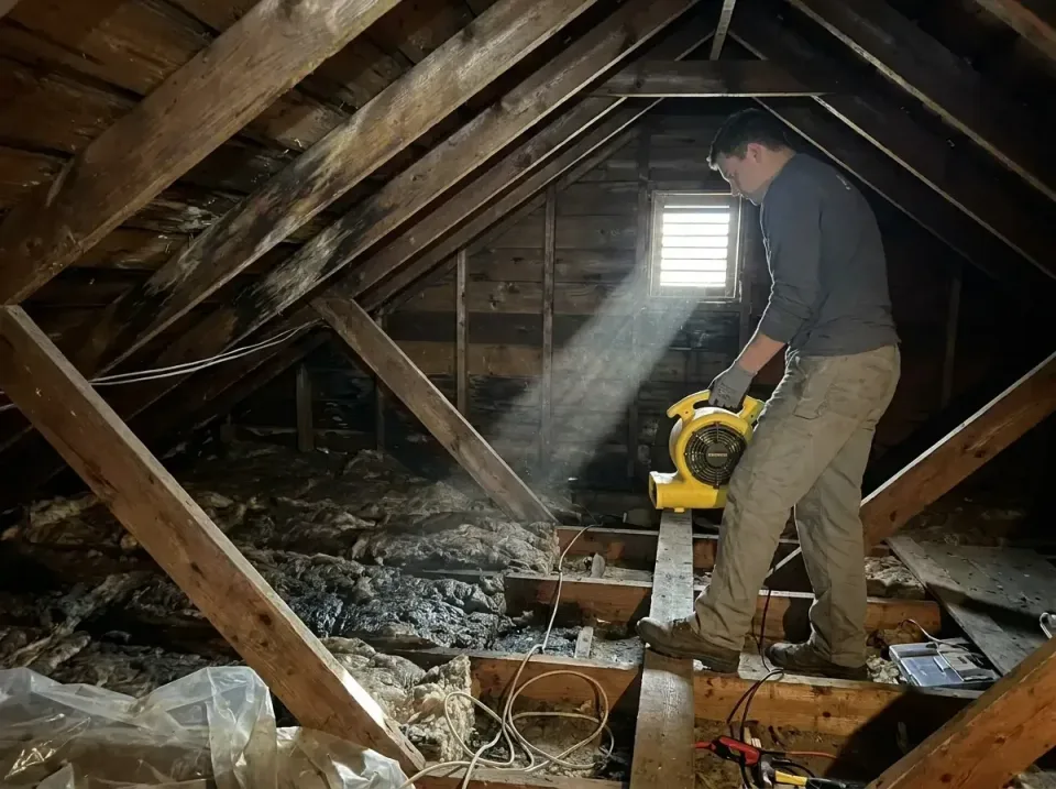 attic-water-damage-drying-proc-007 — frequently asked questions, Emergency Water Extraction & 24/7 Flood Response in Laughli…